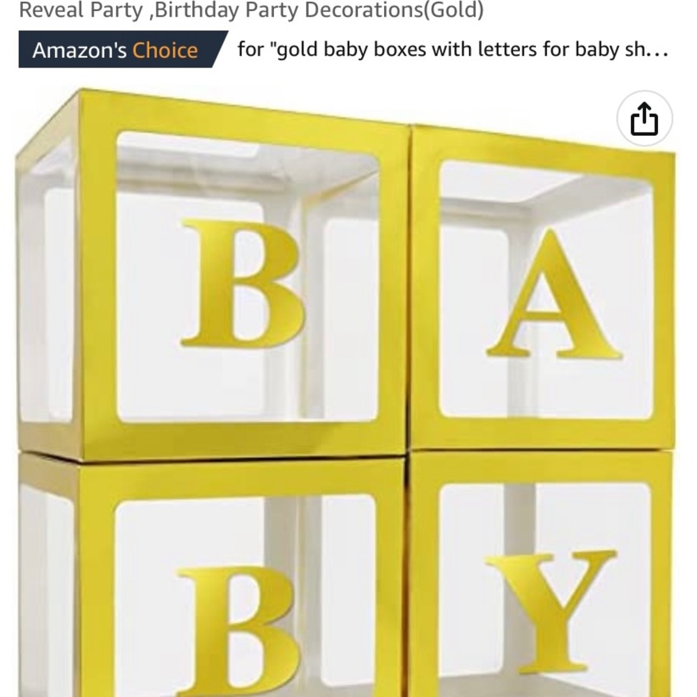 Baby clear gold boxes